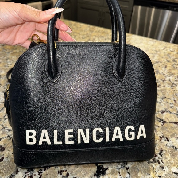 Balenciaga Black and White Satchel Bag - Picture 1 of 3